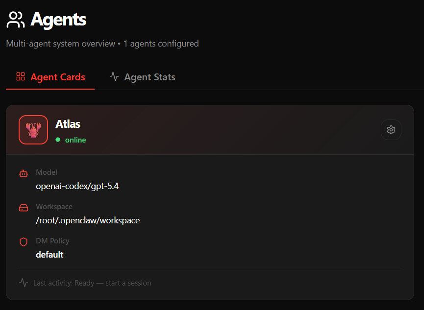 Agent card
